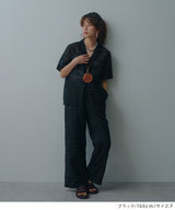 パッチワーク風総刺繍シアー半袖シャツ