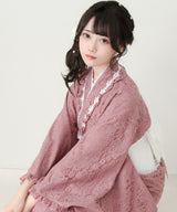 【まとめ買い対象】【予約　6/25発送】3wayボウタイリボンお嬢様レース浴衣【SD】