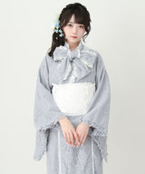 【まとめ買い対象】【予約　6/25発送】3wayボウタイリボンお嬢様レース浴衣【SD】
