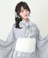 【まとめ買い対象】【予約　6/25発送】3wayボウタイリボンお嬢様レース浴衣【SD】