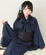 【まとめ買い対象】【予約　6/25発送】3wayボウタイリボンお嬢様レース浴衣【SD】