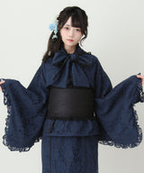 【まとめ買い対象】【予約　6/25発送】3wayボウタイリボンお嬢様レース浴衣【SD】