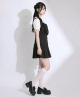 【予約　6/11発送】ビッグリボンタックミニジャンスカワンピース【大きいサイズあり】【SD】