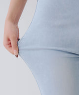 バックリボン ストレッチ フレアデニムパンツ / ハイウエスト 美脚 脚長  Y2K
