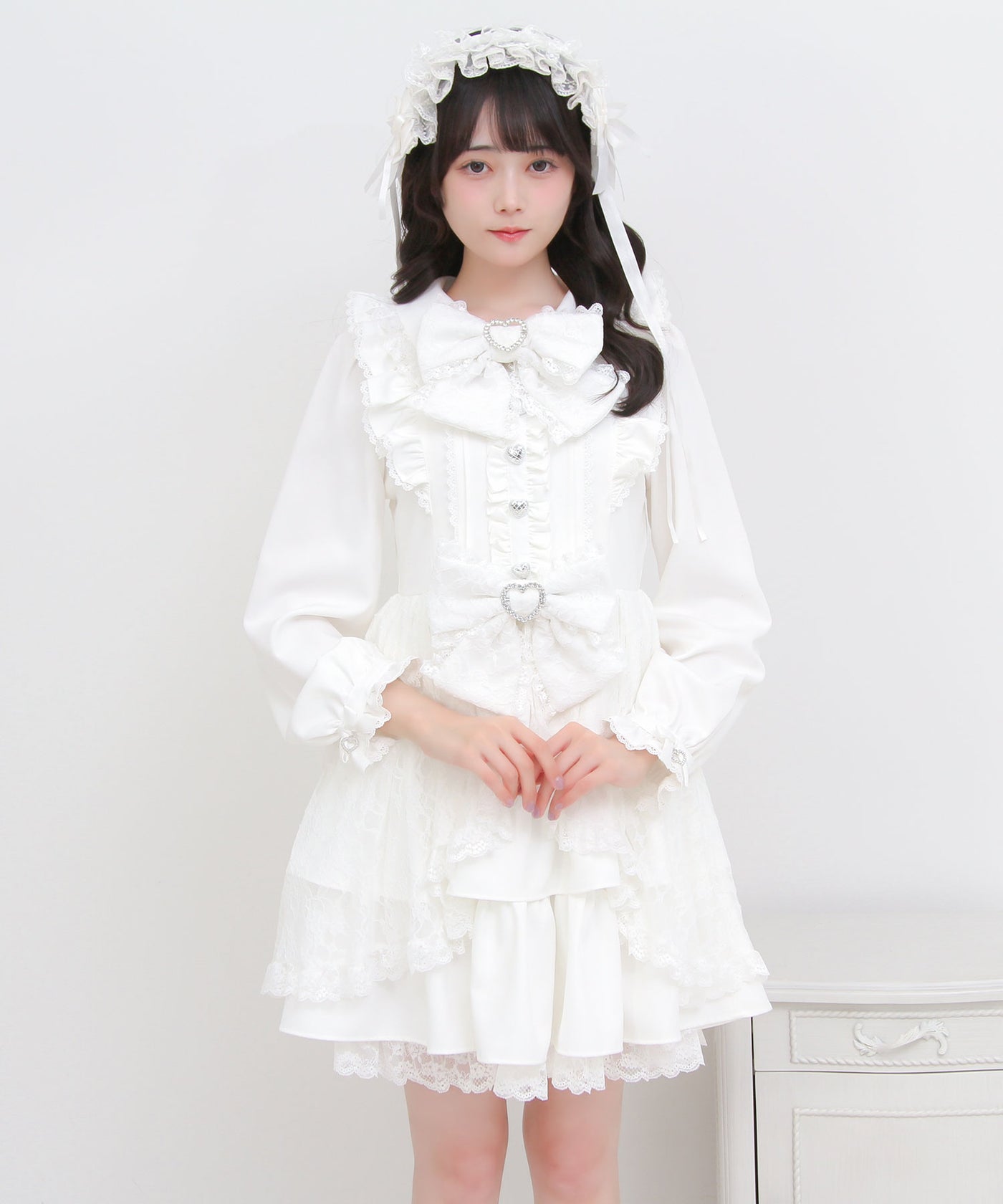 10/23 10:59までの特別価格】レースカシュクールフリルワンピース