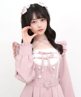 【予約　9/9発送】ヨークリボンハートレースワンピース【SD】