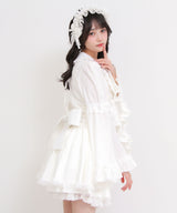 【予約　9/25発送】【本店限定】フリルはしごレース姫袖ブラウス【SD】