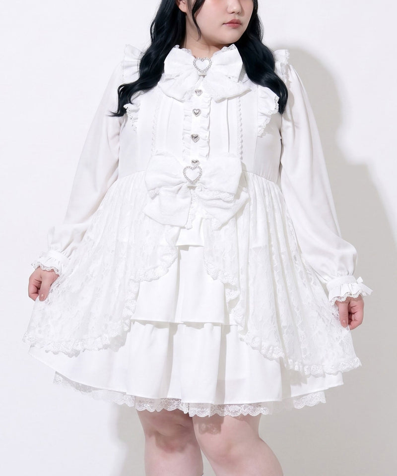 9/22 10:59まで10％OFF】レースカシュクールフリルワンピース