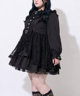 【9/22 10:59まで10％OFF】レースカシュクールフリルワンピース