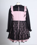 【9/22 10:59まで10％OFF】レースカシュクールフリルワンピース