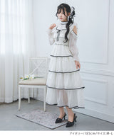 【8/27 11時より発売】2wayシアードットティアードロングワンピース