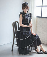 【8/27 11時より発売】2wayシアードットティアードロングワンピース