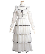 【8/27 11時より発売】2wayシアードットティアードロングワンピース