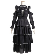 【8/27 11時より発売】2wayシアードットティアードロングワンピース