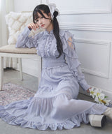【予約　9/16発送】プチハイネックティアードロングワンピース【大きいサイズあり】【SD】