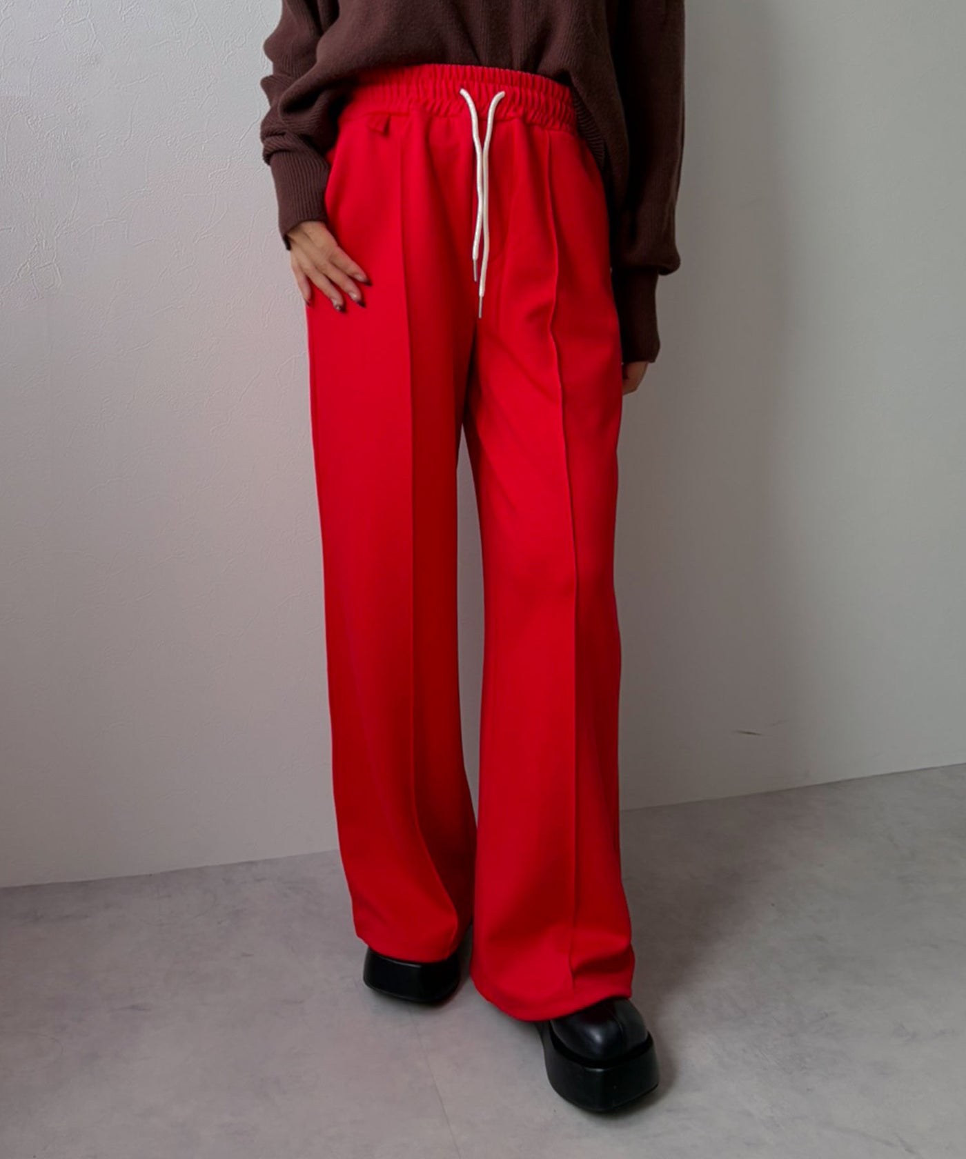 秋冬 新品 ロージーモンスター✨POSY ポジー バルーン ショートパンツ 赤 予約 10/8発送】ワイドストレートポンチバギーパンツ【SD