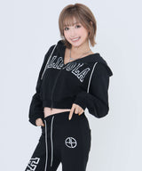 【予約　9/29発送】【ALIBURA】ラメロゴWジップコンパクトパーカー/レディース