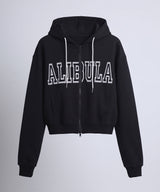 【予約　9/29発送】【ALIBURA】ラメロゴWジップコンパクトパーカー/レディース
