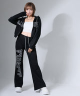 【予約　9/29発送】【ALIBURA】ラメロゴスウェット脚長フレアパンツ/レディース