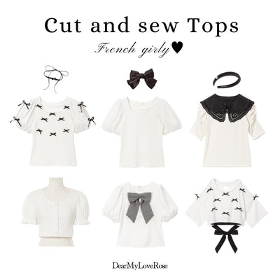 Rose CUt and sew Tops フレンチガーリー