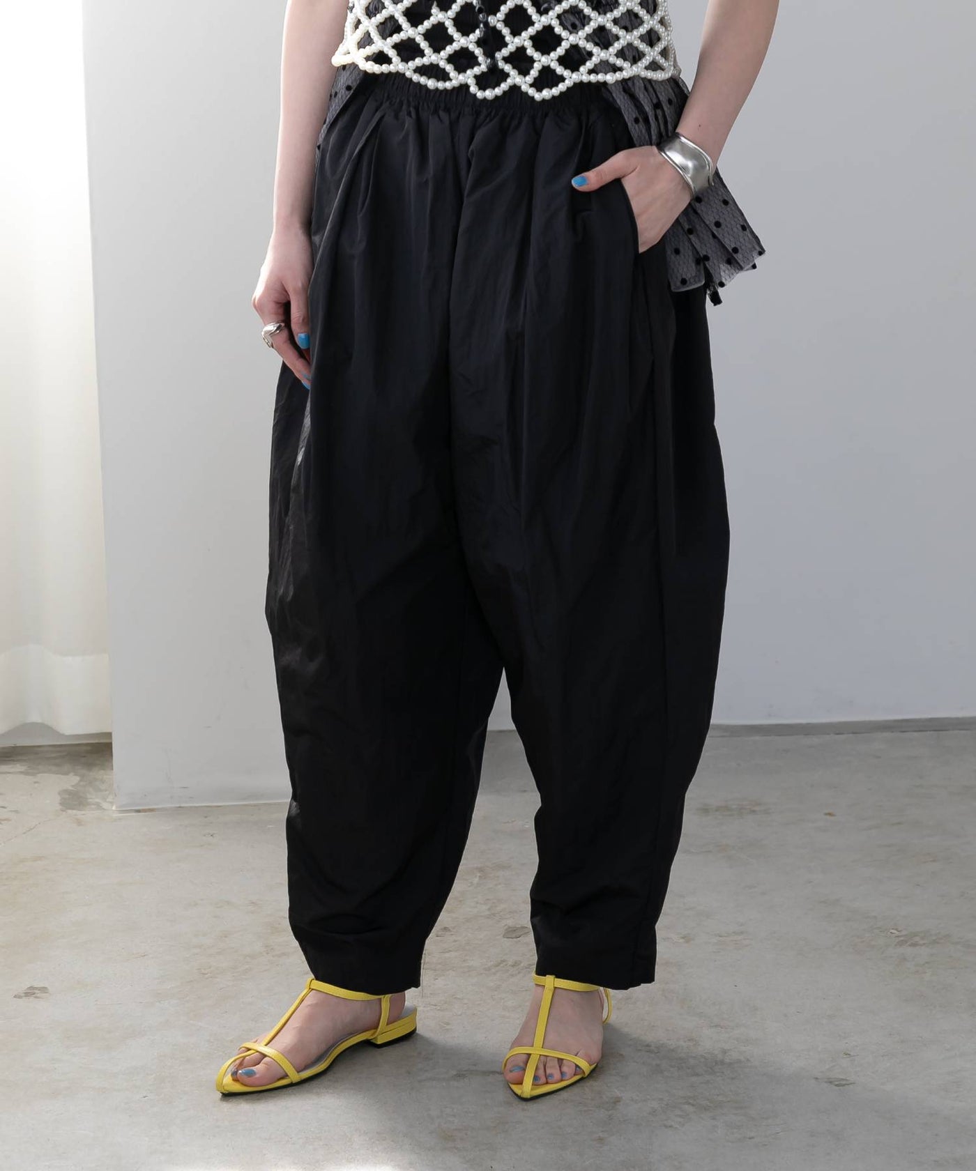 セール】【5色展開】ナイロンギャザーパンツ（その他パンツ