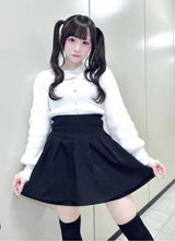 【ブラック（丈長含む）のみ定価】ハイウエストティアードスカパン