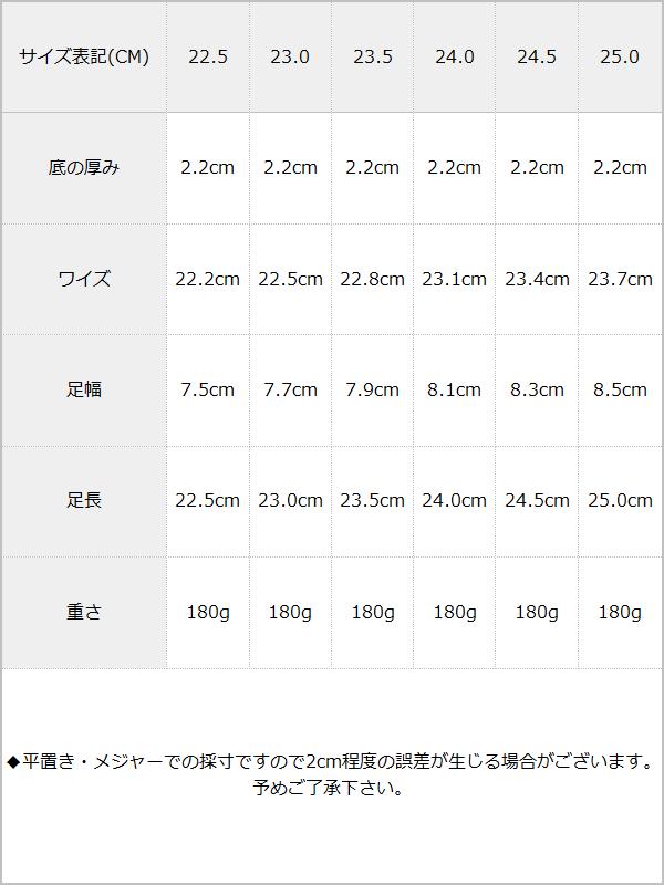アイレットデザインバルカナイズドゴアスニーカー / サイズ表