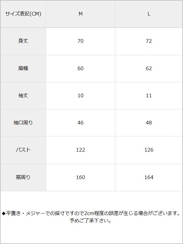 サイドショルダーレースアップオフショルロゴトップス / サイズ表