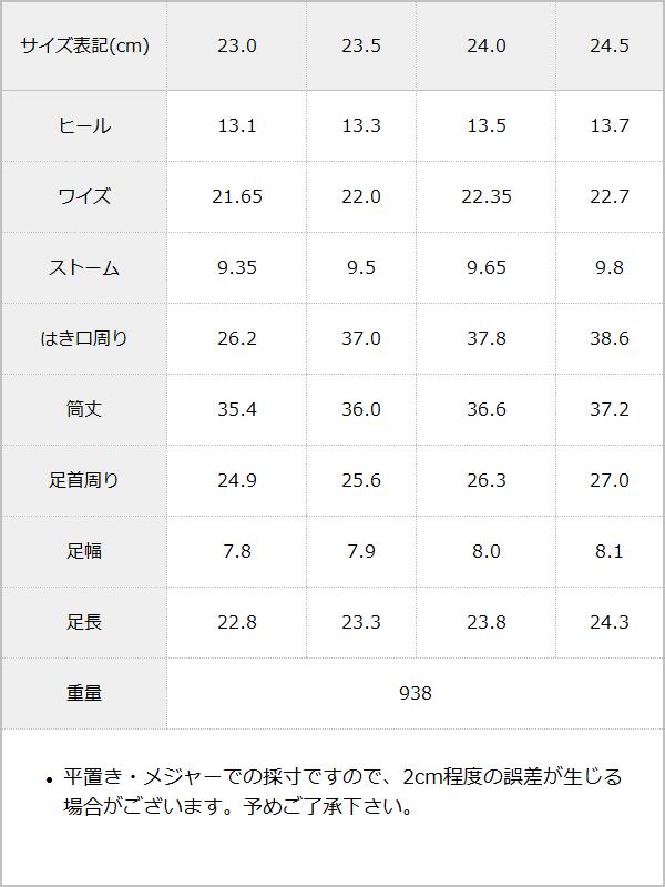 【Rabintage】Midnight Skates Super Platform Boots / サイズ表