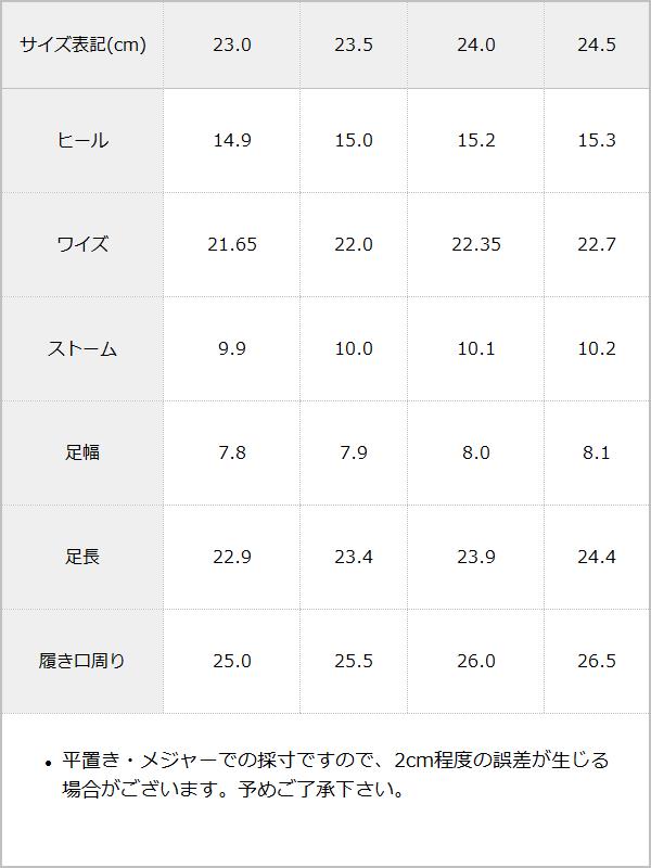 【Rabintage】Checker flag pattern Platform Shoes / サイズ表