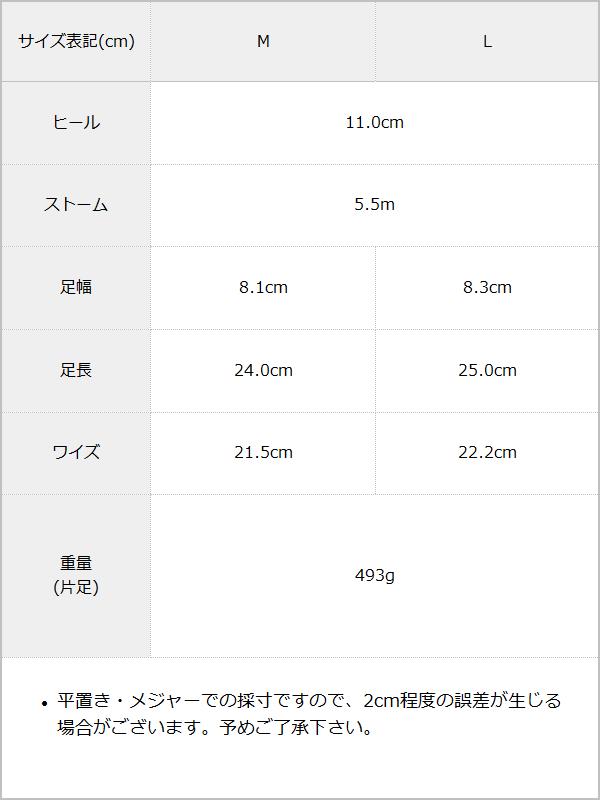 CHELEAP×神楽ひなこ限定コラボ グリッターフリルサンダル / サイズ表