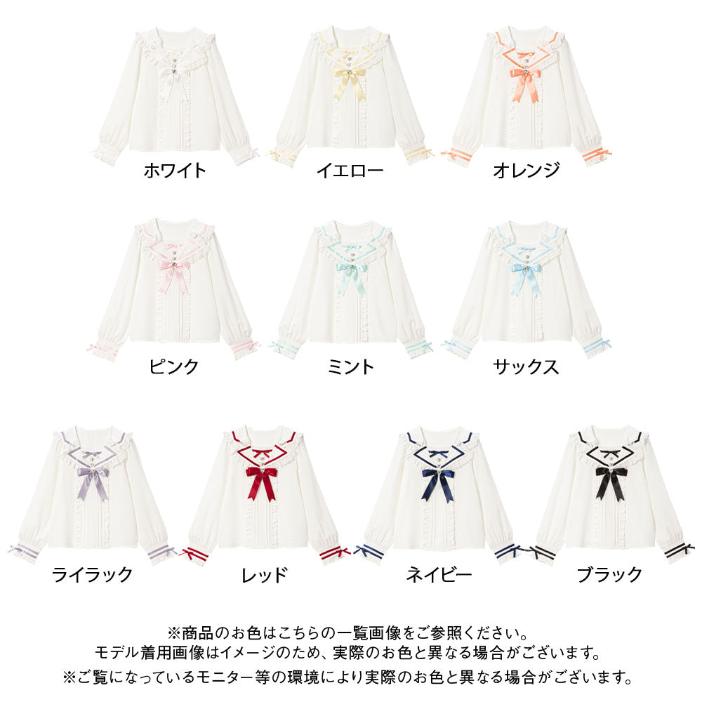 推しリボンテーラードセーラー襟ブラウス – レディースファッション通販の夢展望【公式】