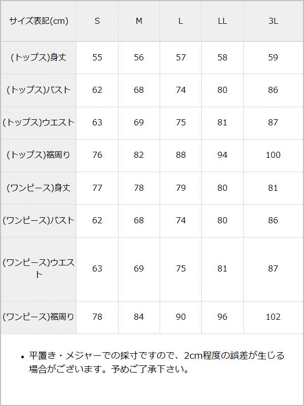 【メール便】レースVネック選べる丈ペチトップスorワンピース / サイズ表