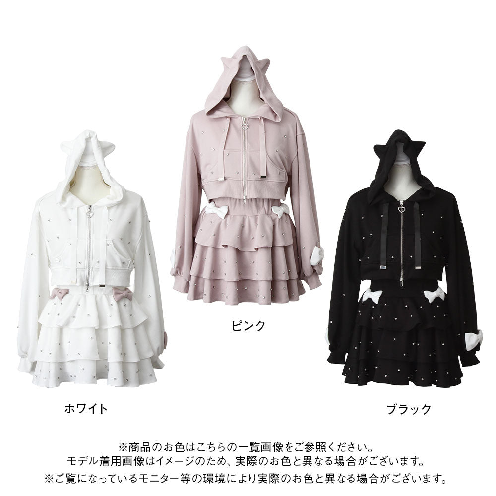 ねこみみビジューパーカーセットアップ – レディースファッション通販