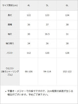 【予約　7/24発送】ヨークフリルセットアップ風ドッキング半袖ワンピース【4L-6L】【SD】