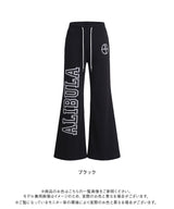 【予約　9/29発送】【ALIBURA】ラメロゴスウェット脚長フレアパンツ/レディース