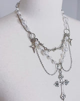 十字架パールネックレス