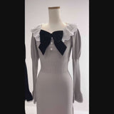 マルチWAY配色ニットワンピース【大きいサイズ有り】