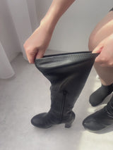 ストレッチY2K太ヒールロングブーツ