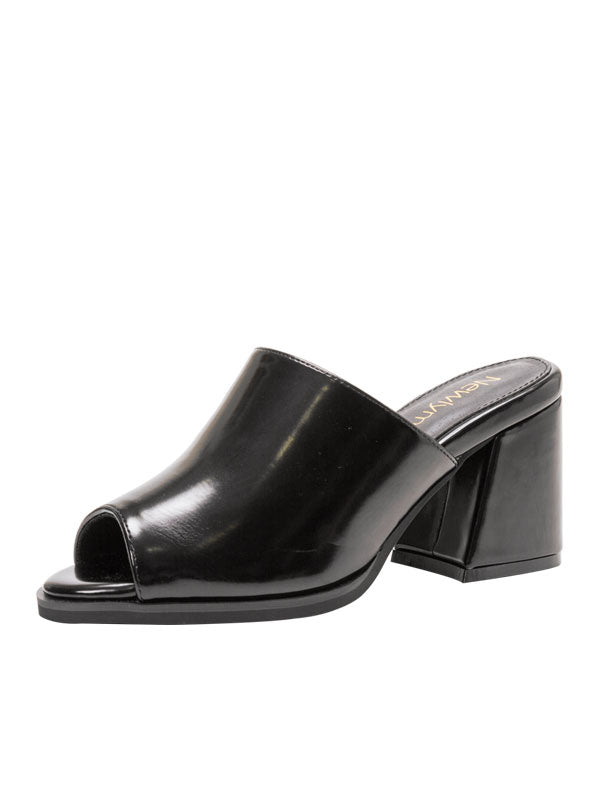 7cmフレアヒールオープントゥサボサンダル 【23.0~25.5