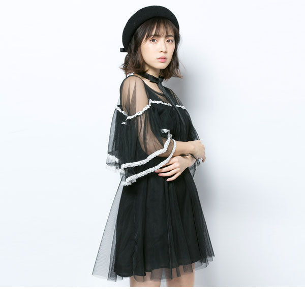 mollygoddard  シースルーワンピース ティアードフリルシースルーワンピース – レディースファッション通販