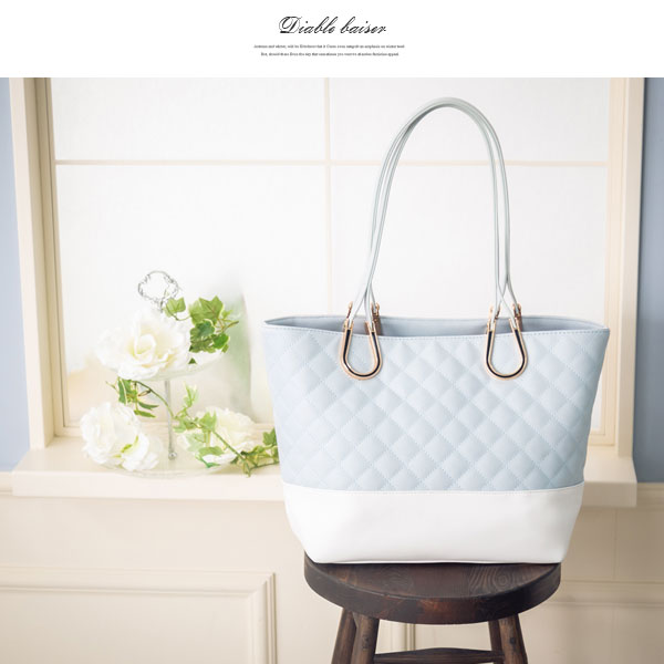 オリジナルバイカラーキルティングバッグ【通販】【レディース