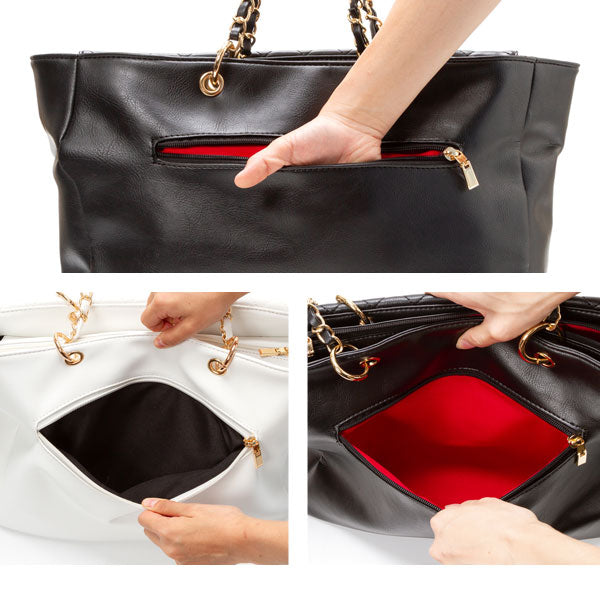 ラグジュアリーキルティングチェーントートバッグ – レディース