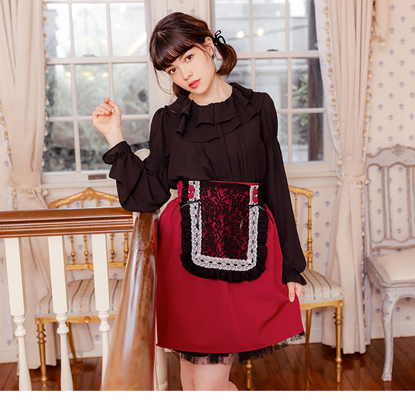 メール便】2WAYレースエプロンフレアスカート – レディース