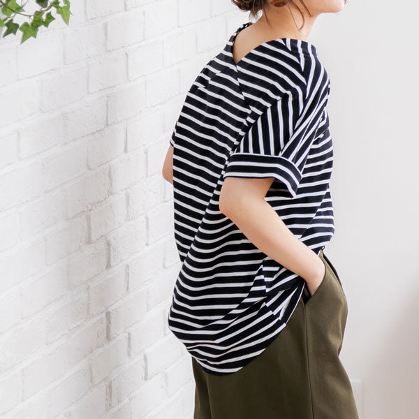 綿混ストレッチスキッパー風抜き襟Tシャツ – レディース 綿混ストレッチスキッパー風抜き襟Tシャツ – レディース