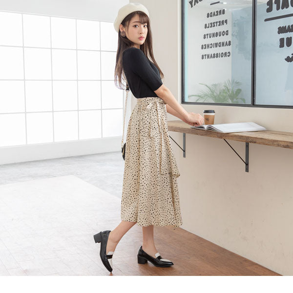 ウエストリボンラップイレヘムスカート – レディースファッション通販