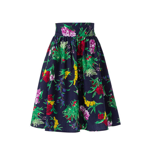 極美品　DOLCE&GABBANA 花柄ひざ丈フレアスカート メール便】綿ブロードひざ丈花柄フレアスカート – レディース