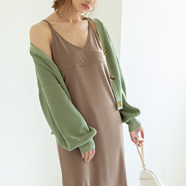 メール便】カシュクールorフロントクロスカットキャミワンピース