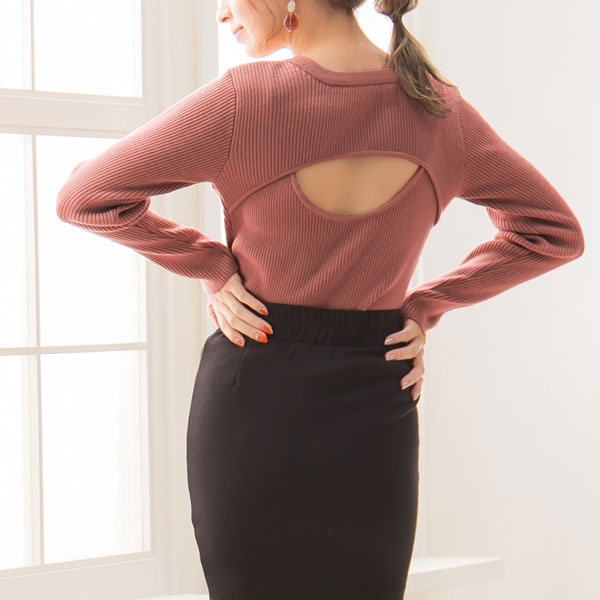 バックオープンリブニット – レディースファッション通販の夢展望【公式】 