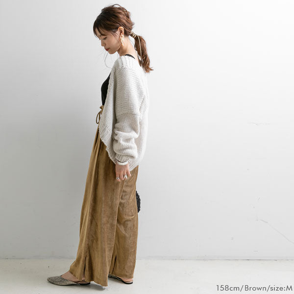 新作】GRAMICCI ストレッチ コーデュロイ ベルトパンツ レディース M